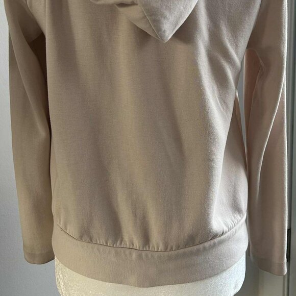 Massimo Dutti Alabaster Rose Modal Zip-Up Hoodie with Voile Front Panels – US XS - Picture 6 of 12